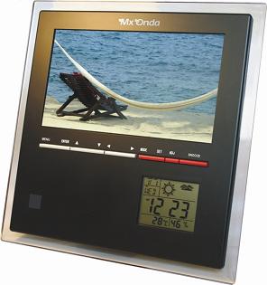 Mx Onda, marco digital con funciones de estación meteorológica y despertador