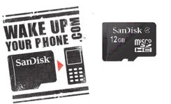 Más capacidad para los telefonos móviles: Tarjeta microSDHC de 12 GB de Sandisk