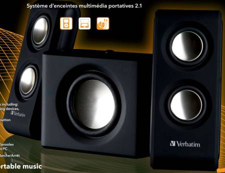 verbatim 2.1 Multimedia Portable Speaker System