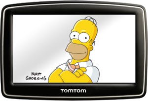 Hommer Simpson, la divertida voz de TomTom