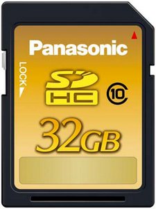 Panasonic lanza las primeras tarjetas de Memoria SDHC del mundo con especificación Clase 10