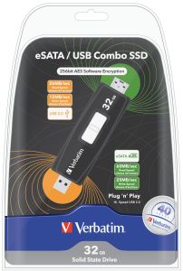 eSATA USB COMBO SSD32GB package