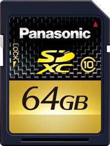Nuevas tarjetas de memoria  Panasonic SDXC de 64 y 48 GB