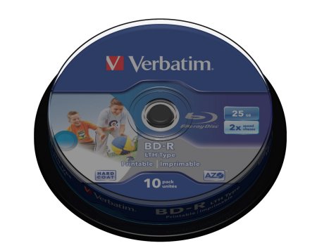 Disco Blu-ray LTH Verbatim con 25GB, grabaciones en alta definición