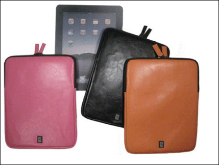 Fundas “Buzz” para iPad de piel en varios y sobrios colores.
