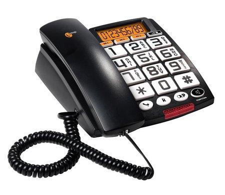 Teléfono fijo Sologic A801, ideal para aquellas personas con problemas de visión o audición