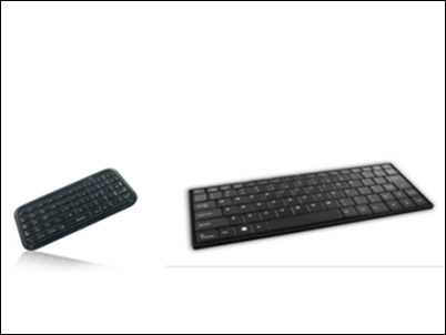 Dos teclados inalámbricos para teléfonos móviles y tablets