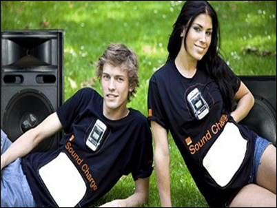 Orange crea una camiseta que recarga el móvil con vibración acústica