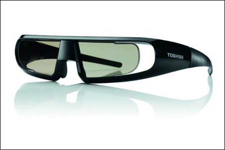 Nuevas gafas 3D de Toshiba, más ligeras y con mayor autonomía.