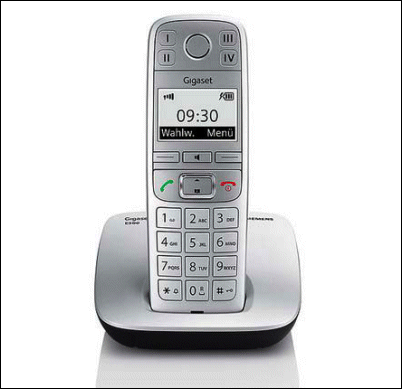 Teléfono inalámbrico Gigaset E500, diseño ergonómico con estilo