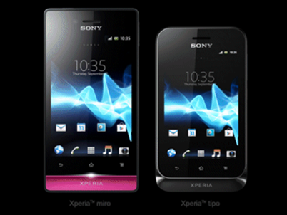 Sony Mobile lanza dos nuevos Smartphones, elegantes, divertidos y fáciles de usar, ‘Xperia miro’ y ‘Xperia tipo’