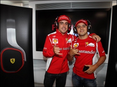 Felippe Massa y Fernando Alonso presentan la colección de audio de Ferrari