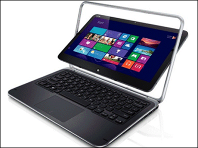 Dell XPS duo 12 Ultrabook convertible en tablet.