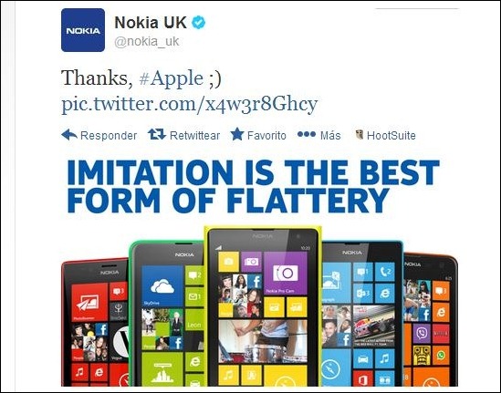 Nokia se burla en Twitter del lanzamiento de los nuevos iPhones