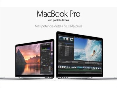 Apple trae la Retina Display a los MacBook Pro