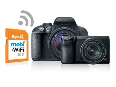 Eye-Fi Mobi, tarjetas de memoria inalámbricas:  Transferencia inalámbrica y móvil directamente de la cámara a un smartphone o tablet