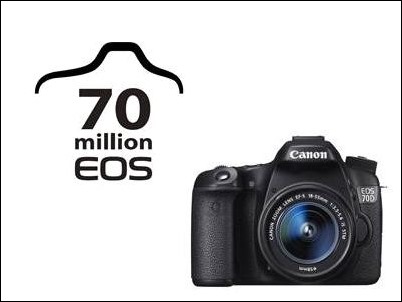 Canon ha fabricado 70 millones de cámaras EOS desde 1987
