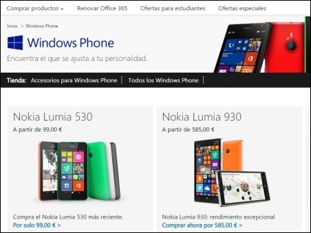 Los smartphones y accesorios Lumia ya disponibles en la Microsoft Store España
