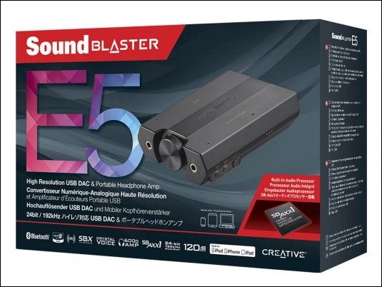 Creative Sound Blaster E5, amplificador con características profesionales, para smartphones, tabletas, PC y Mac