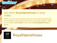 Royal Opera House de Londres representará la primera "twitter-ópera"