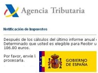 Descubierto un intento de fraude por phishing con la Agencia Tributaria de España