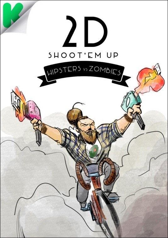 Hipsters-vs-Zombies_2D-Shoot'em-Up_Run-&-Gun-HZ_Hipster-Bici