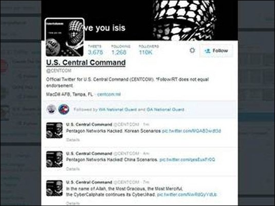Ejercito Islámico hackea la cuenta de Twitter del comando militar de EE.UU.